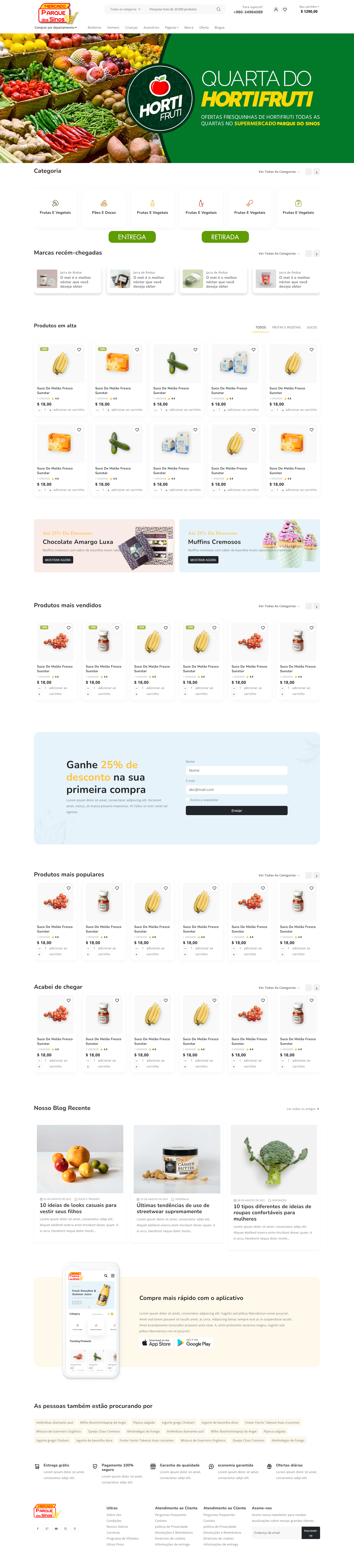 Layout do projeto Mercado Sinos